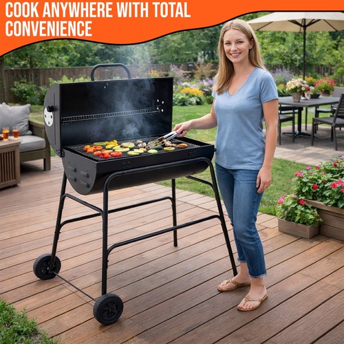 Oil drum charcoal bbq - oil,