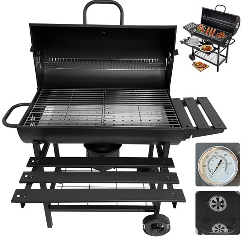 Black charcoal grill bbq - black,