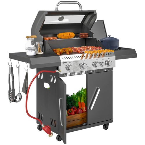 Outsunny burner gas bbq - outsunny, 4+1